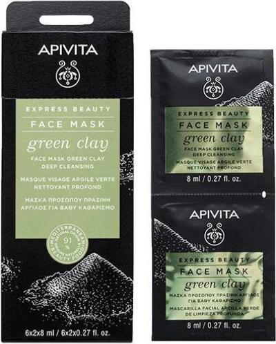 Produktbild Apivita Beauty Express Tiefenreinigende Gesichtsmaske mit grüner Tonerde 2x8ml (16 ml)