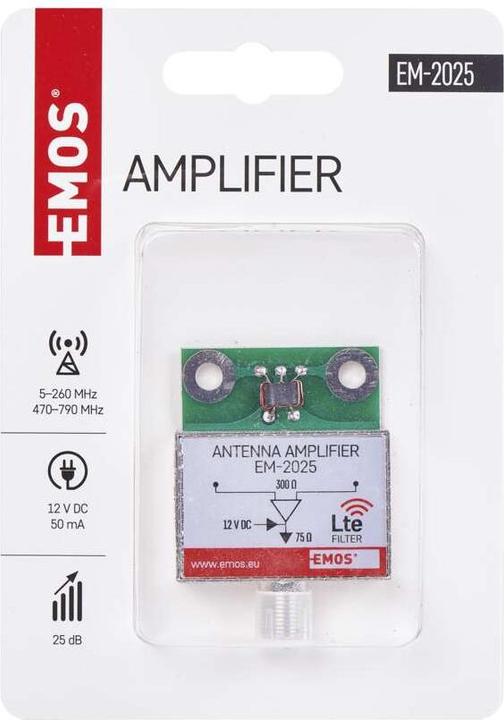 Immagine prodotto Emos Preamplificatore d'antenna 25dB VHF/UHF (Amplificatore)