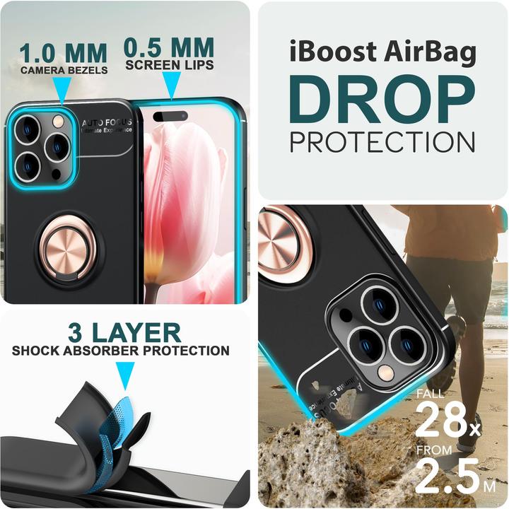 Produktbild Nalia Matte Ring Silikon Hülle (Apple iPhone 15 Pro Max)