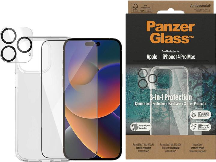 Actual product image PanzerGlass 3 in 1 protection set (1 Piece, Apple iPhone 14 Pro Max)