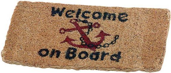 Produktbild Talamex Fussmatte "Welcome on Bord" braun (25 x 50 cm)