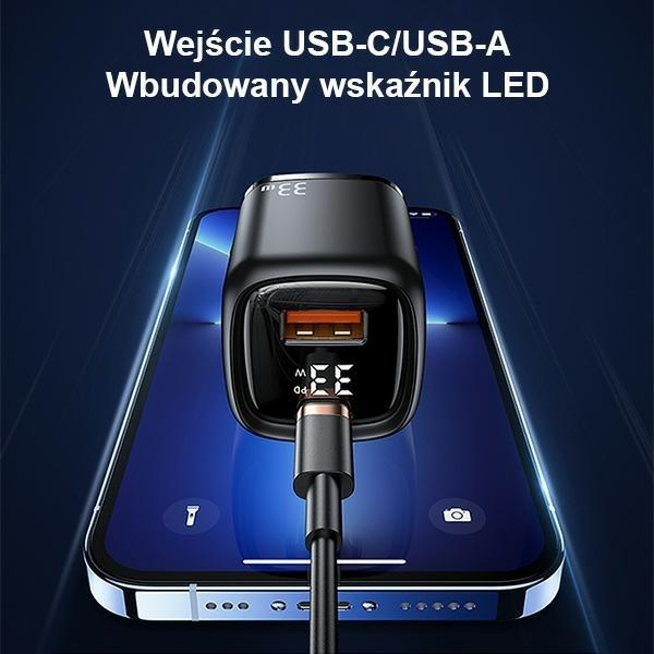 Image du produit Usams Chargeur rapide 33W QC + PD à affichage numérique (33 W)