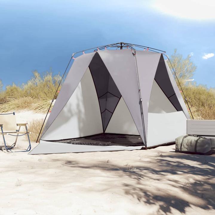 Produktbild VidaXL Strandzelt 4 Personen Quick Release Wasserdicht (Strandzelt + Strandmuschel, 5.80 kg, 4 Personen)