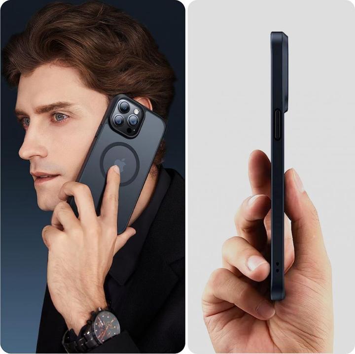 Produktbild Tech-Protect MagMat MagSafe case for iPhone 15 Pro Max - matte black (Apple iPhone 15 Pro Max)