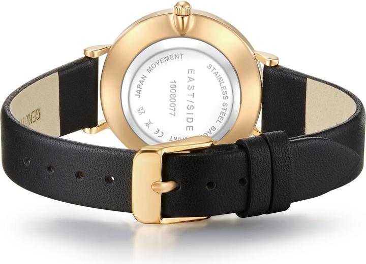 Immagine prodotto Eastside Orologio al quarzo da donna Rosehill in vera pelle nera - 23904 (Orologio da polso analogico, 32.10 mm)