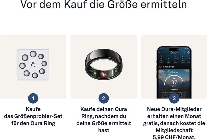 Produktbild Oura Ring Gen3 Horizon (8, Black)