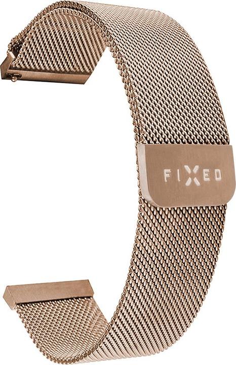Immagine prodotto Fixed Cinturino a rete per smartwatch universale da 22 mm in oro rosa (22 mm, Acciaio inossidabile, Huawei Watch GT, Huawei Watch 2 Classic, Garmin vivoactive 4, Honor Watch Magic)