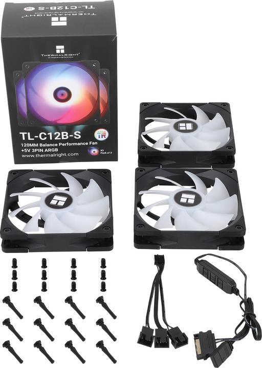 Image du produit Thermalright Ventilateurs SET de 3 ARGB 120mm avec contrôleur (120 mm, 3 x)