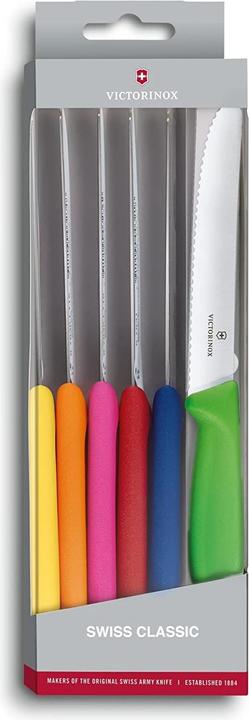 Light green, Yellow, Blue, Pink, Red, Orange