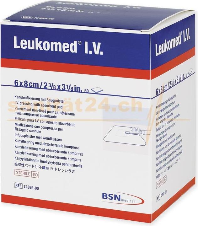 Image du produit BSN Leukomed IV Kanülenfixierung 6x8cm mit Saugpolster