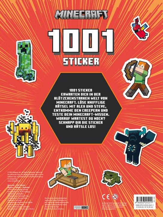 Image du produit Panini Minecraft : 1001 Stickers : Stickers - Enigmes - Coloriage