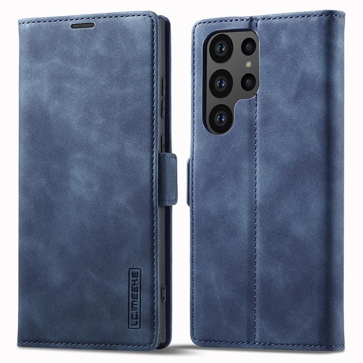 Produktbild Cover-Discount Galaxy S23 Ultra - Stand Flip Case Hülle blau (Samsung Galaxy S23 Ultra)