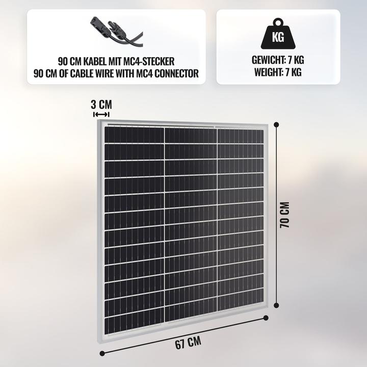 Actual product image Yangtze Solar 4x solar panel 100W (100 W, 6.20 kg)