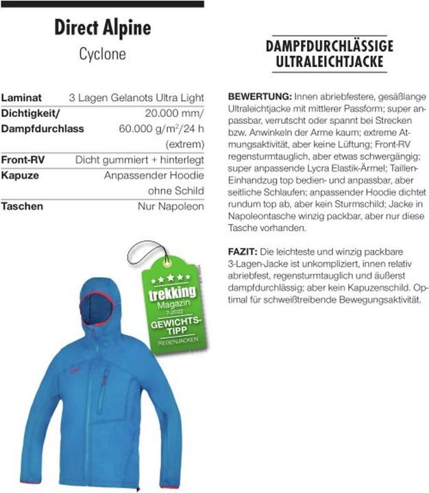 Produktbild Directalpine Jacke CYCLONE LADY (XS)