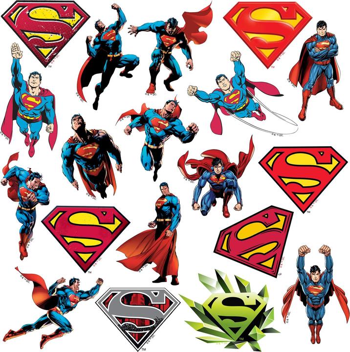 Produktbild Superman Haltungen Aufkleber Deluxe 100erPack Vinyl