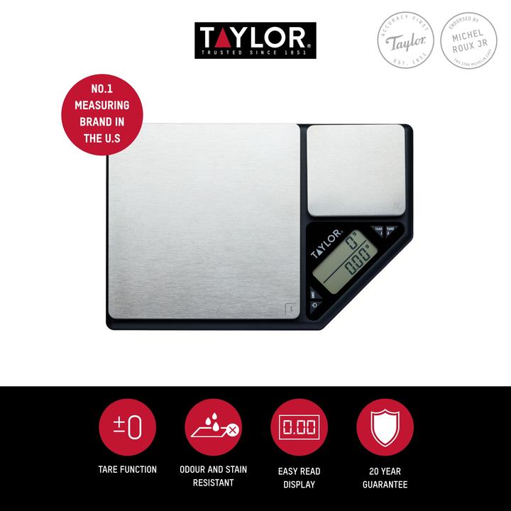 Produktbild Taylor's Taylor Pro Dual Platform Digital Kitchen Scale, 5kg/500g, Gift Boxed