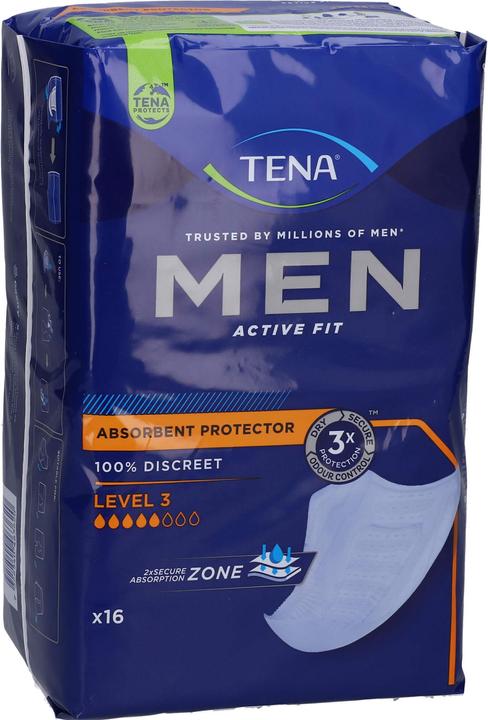 Immagine prodotto Tena Gli assorbenti MEN per l'incontinenza vescicale di livello 3 (16 x, Normale)