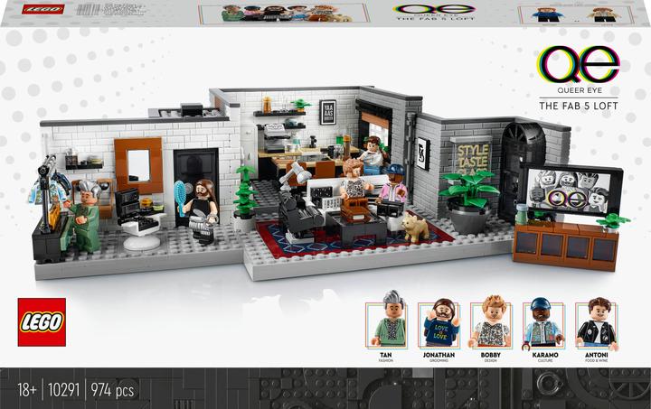 LEGO Qeer Eye- De zolder van de Fab 5 (10291, LEGO Creator Expert, LEGO Zeldzame Sets)