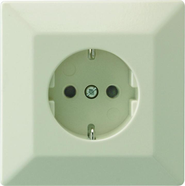 Actual product image REV Düwi Standard Quadro socket outlet cream white complete AL