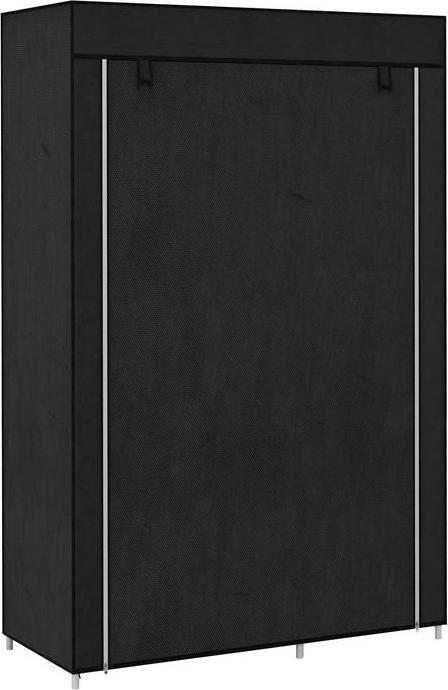 Produktbild Swisshandel24 Kleiderschrank Stoffschrank mit Kleiderstange, 6 Fächern, Faltbare Garderobe in Vlies-Optik, Faltsch (103 x 43 x 162.5 cm)