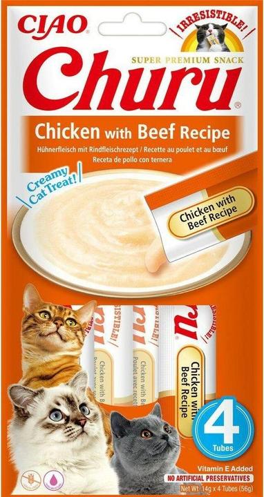 Image du produit Inaba Churu Chicken with Beef Recipe - Traiter le chat - 4x14 g (Senior, 4 pcs, 56 g)