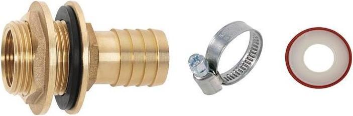 Produktbild Geka Regentonnenanschluss Set 1 Zoll Messing Schlauchgrösse 25 mm Innengewinde 3/4 ″ (25 mm)