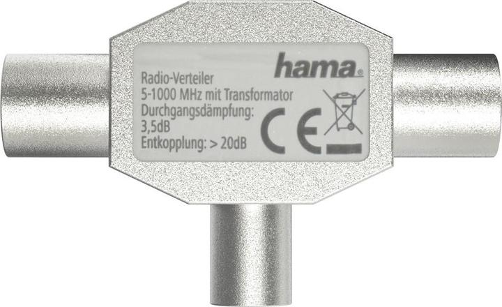 Produktbild Hama Antennen-Verteiler, Koax-Stecker (3.50 dB, Antennenkabel)