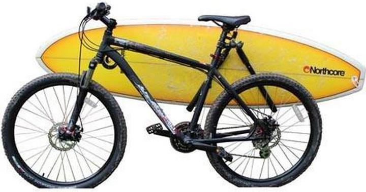Actual product image Northcore Lowrider surfboard bike rack