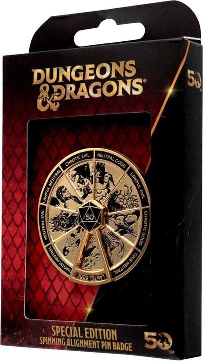 Image du produit Fanattik Dungeons & Dragons Pin's Alignment Spinner Édition limitée plaqué or 24 carats