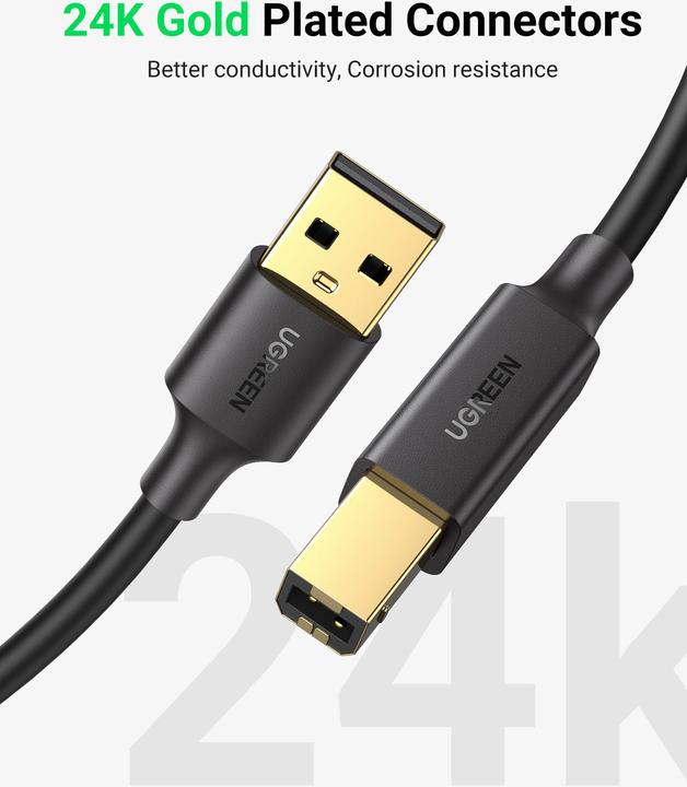 Image du produit Ugreen USB A — USB B (3 m, USB 2.0)