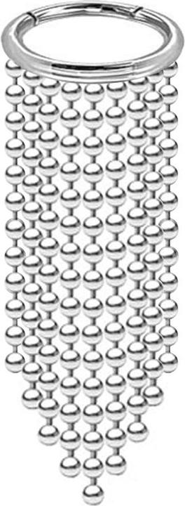 Produktbild Star Piercing Micro Segmentring klappbar silber Anhänger waagerecht neun Kugelketten (ohne Messing, Chirurgenstahl 316L)
