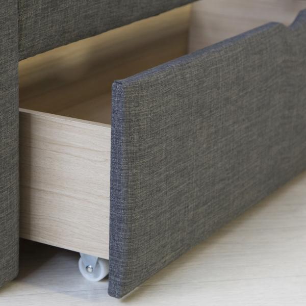 Produktbild Homestyle4u Polsterbett mit Bettkasten und Schubladen (140 x 200 cm)