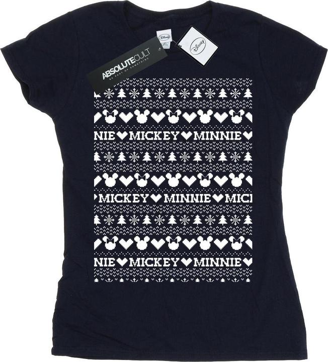Produktbild Disney Mickey And Minnie Christmas Fair Isle TShirt (M)