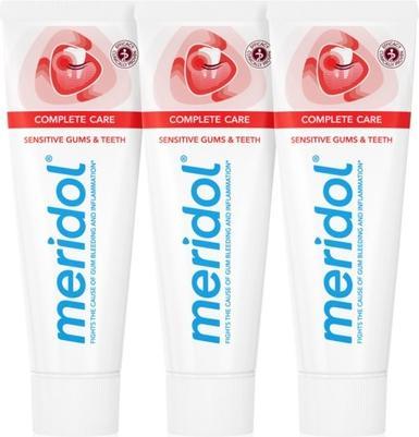 Meridol Toothpaste for sensitive teeth Complete Care Sensitiv e Gums & Teeth tripack 3 x 75 ml (225 ml)