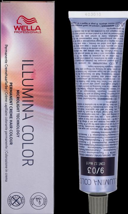 Actual product image Wella Illumina Color (9/03 light blonde nature-gold)