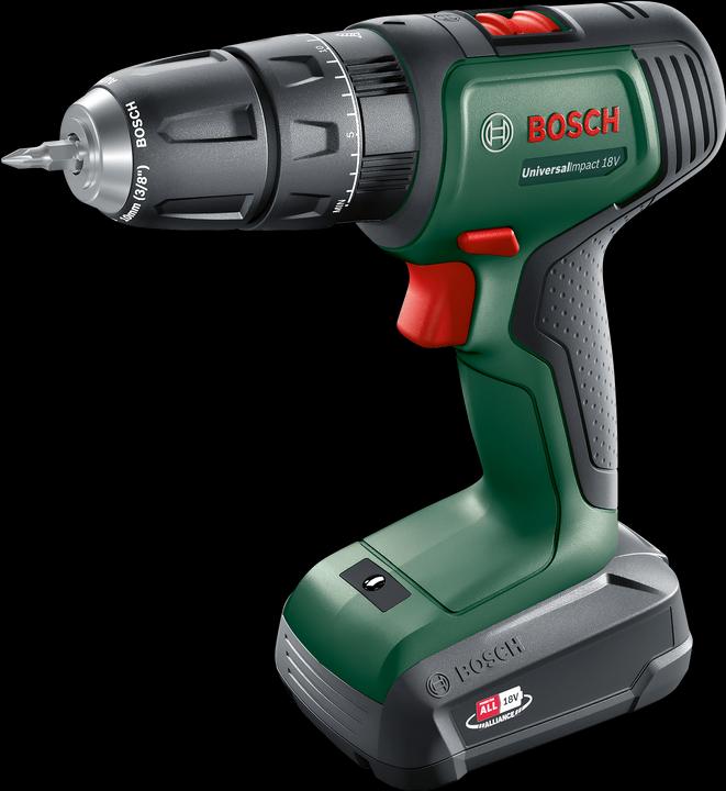 Bosch UniversalImpact 18 V, 1 battery pack PBA 18 V 1.5 Ah