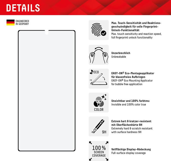 Actual product image Displex Pro Touch Eco Glass, Panzerglas (1 Piece, Samsung Galaxy S23 Ultra)