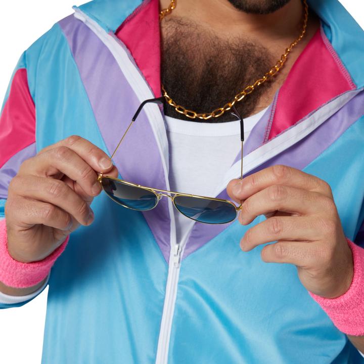 Actual product image tectake men's costume retro 80s 90s years tracksuit set (XXL)
