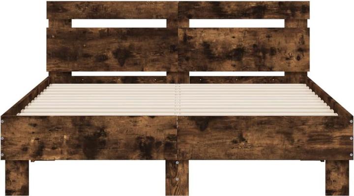 Actual product image VidaXL Bed frame with headboard LED lighting 120 x 190cm (120 x 190 cm)