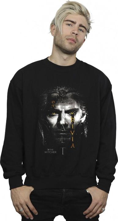 Actual product image Netflix Mens The Witcher Geralt Glowing Eyes Sweatshirt (M)