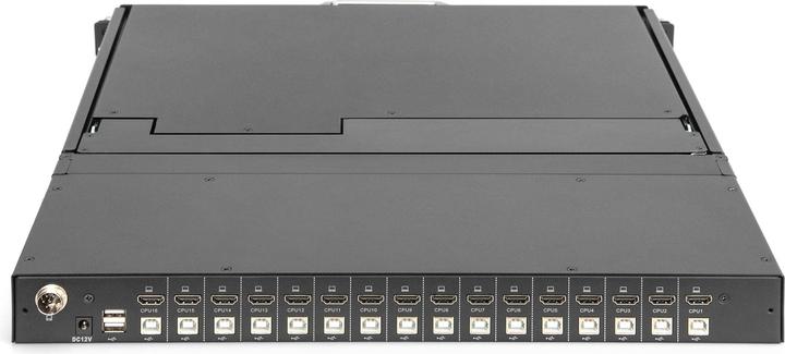 Produktbild Digitus Modulare Konsole mit 17 TFT48,3cm 8Port KVM Touch 8 x HDMI, HD Auflösung, GE Tastatur