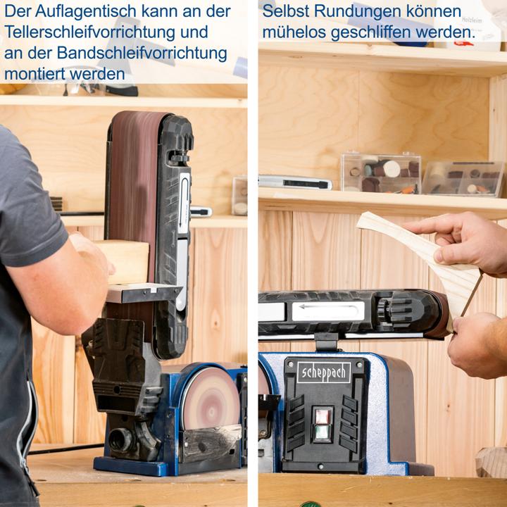 Produktbild Scheppach BTS900 Band- und Tellerschleifer (Bandschleifer, Tellerschleifer, 370 W)