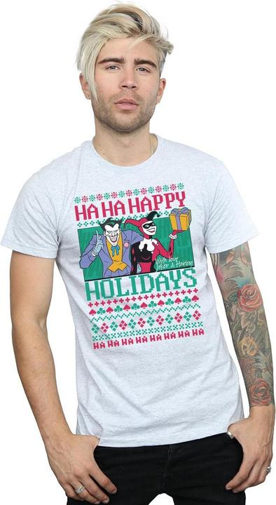 Immagine prodotto Joker And Harley Quinn Ha Ha Happy Holidays Maglietta Uomo (4XL)