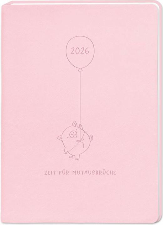 Actual product image Terminplaner Lederlook 2026 Rosa (A6)