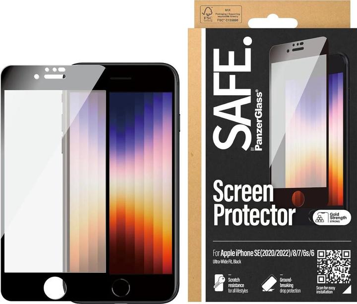 Actual product image Safe. Screen protector Case Friendly iPhone 6/6s/7/8/SE (2020/2022) (1 Piece, Apple iPhone 6s, Apple iPhone 7, Apple iPhone SE (3rd Gen), Apple iPhone SE (2nd Gen), Apple iPhone 6, Apple iPhone 8)