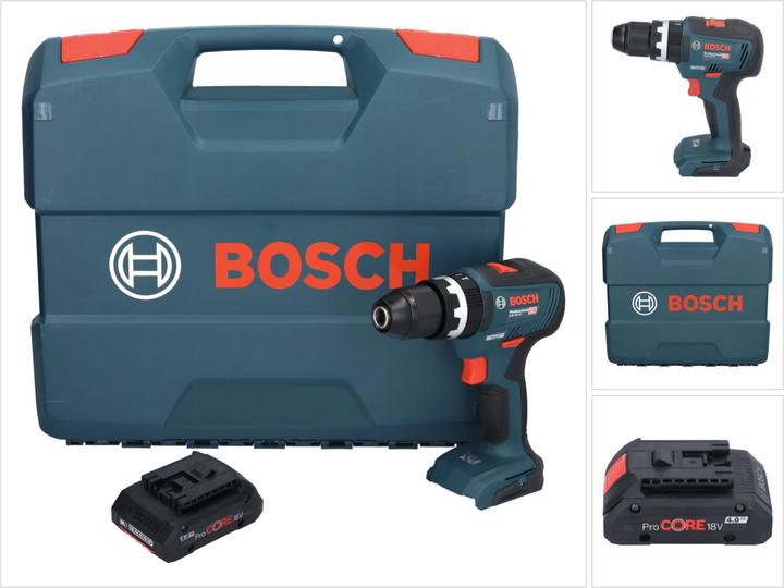 Productafbeelding Bosch Professional Bosch GSB 18V-55 professionele accu klopboormachine 18 V 55 Nm borstelloos + 1x ProCORE accu 4.0 A (Oplaadbare batterij)