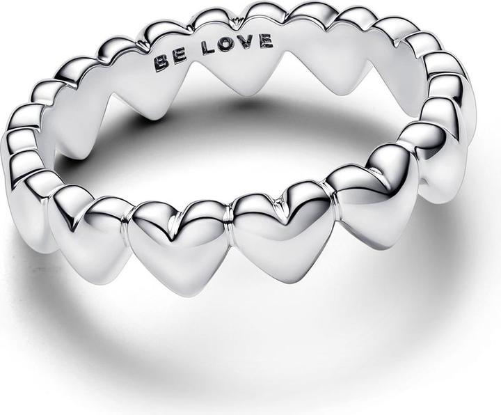 Actual product image Pandora Row of hearts ring (58, 925 Silver)