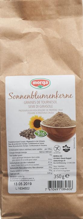Produktbild Morga Sonnenblumenkernprotein roh glutenfrei Bio Plv (1 Stück, Pulver, 361 g)
