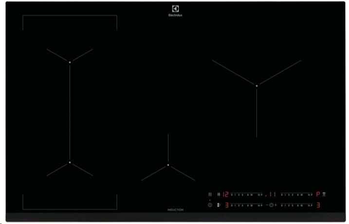 Electrolux LIL83443 Schwarzer Einbauherd 78 cm Induktion 4 Herd(e)