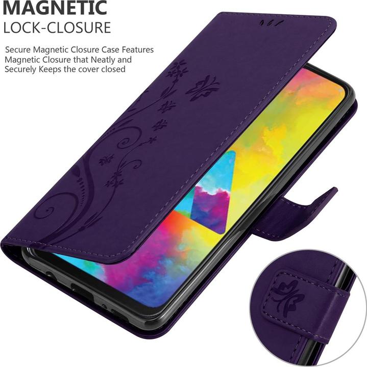 Produktbild Cadorabo Flower Book Cover (Samsung Galaxy M30s, Samsung Galaxy M21)